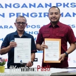 Penandatanganan kerja sama antara Imigrasi Malang dengan PT Pos Indonesia.