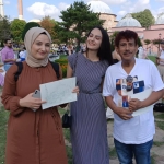 Hamid Nabhan (kanan) bersama perempuan pecinta seni saat berada di Istanbul, Turki.