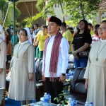 Wakil Wali Kota Pasuruan, Adi Wibowo, saat menghadiri gelar unjuk karya dan aksi proyek penguatan profil pelajar pancasila atau Generasi P5 SDK Sang Timur.