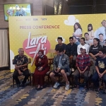 Para pemain Lara Ati saat konferensi pers.