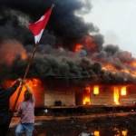 Kamp Gafatar di Mempawah yang dibakar warga, Selasa (19/1) kemarin. foto: tempo