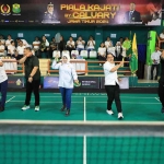 Pembukaan Piala Kajati Jatim di GOR Sudirman, Surabaya.