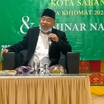 Prof Dr KH Asep Saifuddin Chalim, MA saat memberikan ceramah dalam pelantikan Pergunu Kota Sabang, Aceh. Foto: M Mas