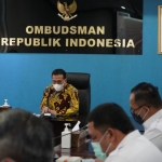 Ketua Ombudsman, Muhammad Najih saat memberikan sambutan di Gedung Ombudsman RI, Kamis (14/09/2022).