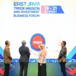 Gubernur Jatim Khofifah Indar Parawansa saat membuka East Java Trade Mission and Investment Business Forum, akhir tahun lalu.