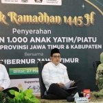 Pj Gubernur Jatim saat Safari Ramadan di Kabupaten Blitar.

