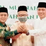 Keterangan foto dari kiri ke kanan: Gus Ab Ketua PCNU Kota Kediri; Fauzan, Ketua PD Muhammadiyah Kota Kediri; dan Agung Riyanto, Ketua DPD LDII Kota Kediri.