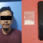 Pelaku pengedar narkoba di Kedung Cowek Surabaya dan barang buktinya.