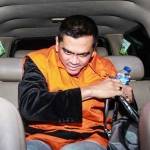 Ketua Komisi D DPRD DKI Jakarta saat ditahan KPK, Sabtu (2/4) lalu. foto: antara