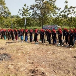 Anggota Banser Rengel saat mengikuti diklat. foto: SUWANDI/ BANGSAONLINE