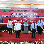 Bupati Malang Drs. H.M. Sanusi, M.M. bersama Direktur Utama PTK Drs. Syamsul Hadi saat menggelar tiga agenda sekaligus. 