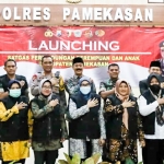 Polres Pamekasan Launching Satgas Perlindungan Perempuan dan Anak Kabupaten Pamekasan.