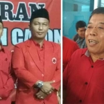 Bakal Calon Wali Kota dan Calon Wakil Wali Kota Kediri Samsul Ashar-Teguh Junaidi (foto kiri) dan Ketua DPD PDIP Jatim, Kusnadi.