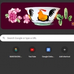 Tangkapan layar google doodle bergambar ayam jago, Senin (12/9/2022)