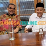 Sekjen DPP Partai Gerindra, H. Ahmad Muzani, dan Prof Dr KH Asep Saifuddin Chalim MA. Foto: BANGSAONLINE