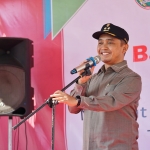 Wakil Wali Kota Pasuruan, Adi Wibowo (Mas Adi) saat memberi sambutan di HUT PSM ke-49