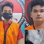 Dua pengedar narkoba di Surabaya dan Sidoarjo, beserta satu poket sabu-sabu saat ditangkap Polrestabes Surabaya.
