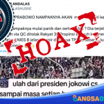 Unggahan yang bernarasikan Prabowo dan Jokowi akan melarikan diri ke Cina