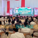 Sekira 500 dzuriyah muassis NU, pengurus NU, dan kiai serta tokoh masyarakat hadir dalam Seminar Nasional Pengusulan KH Abdul Chalim sebagai Pahlawan Nasional di Islamic Centre Surabaya, Sabtu (29/4/2023). Foto: BANGSAONLINE