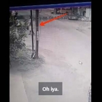 Tangkapan layar video rekaman CCTV pemukulan Pak Ogah di Jombang.