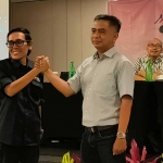 Yatimul Ainun (kiri) dan Amir Tejo terpilih sebagai Ketua dan Sekretaris AMSI Jatim periode 2024-2028 dalam Konferwil yang digelar di Whiz Luxe Hotel Spazio Surabaya, Sabtu (27/7/2024).