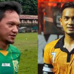 Striker Persebaya Rahmat Afandi dan Striker Persibo Bijahil Chalwa.