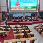 Suasana rapat Paripurna Perdana DPRD Kabupaten Mojokerto periode 2024-2029