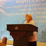 Lilik Wibawati, Kepala BPS Kota Kediri saat memberi sambutan. Foto: Ist.
