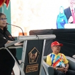 Pj Wali Kota Kediri Zanariah saat memberi sambutan di acara Diklat Derap Tera IV Nusantara. Foto: Ist.