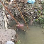 Penemuan mayat di aliran sungai Desa Banjarbendo, Kecamatan/Kabupaten Sidoarjo, Jumat (3/2/2023)