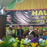 Menteri Sosial RI, Khofifah Indar Parawansa saat sambutan di Haul KH Ya