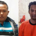 Dua debt collector yang dibekuk polisi. foto: Humas Polres Jombang for BANGSAONLINE