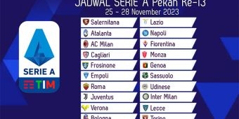 Jadwal Liga Italia 2023/2024 Pekan ke-13: Ada Derby d'Italia Juventus vs Inter Milan