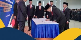 Menteri AHY Lantik 327 Pejabat Kementerian ATR/BPN di Cikeas