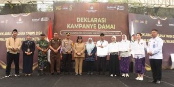 Pj Wali Kota Kediri Hadiri Deklarasi Kampanye Damai Pilkada 2024