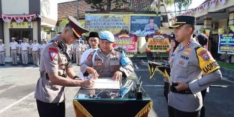 Kapolres Kediri Kota Pimpin Sertijab Sejumlah PJU