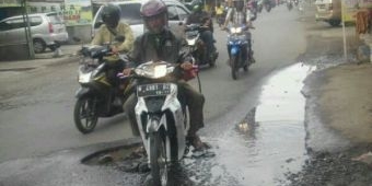 Jalan Sukodono Rusak, Sering Kecelakaan Lalu Lintas
