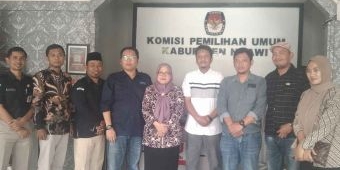 Usai Jalani Pelantikan, Komisioner Bawaslu Kunjungi Kantor KPU Ngawi