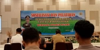 Jebakan Tikus Listrik Kerap Renggut Korban Manusia, Polres Ngawi Beri Sosialiasi Pengendalian Hama