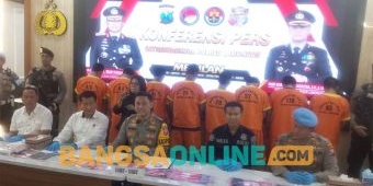 Satresnarkoba Polres Lamongan Ringkus 8 Pengedar Sabu dan Dobel L