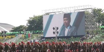 Presiden Jokowi Kagum saat Drumband Banser Bawakan Lagu We Will Rock You