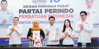 Khofifah-Emil Resmi Terima Surat Dukungan dari Perindo untuk Pilgub Jatim 2024