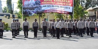 Polres Pamekasan Gelar Apel Kesiapan Pengamanan Larangan Mudik Hari Raya Idul Fitri