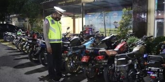 Resahkan Warga Kota Blitar, Polisi Razia Balap Liar: Amankan Puluhan Motor, Ada yang Pelat Merah