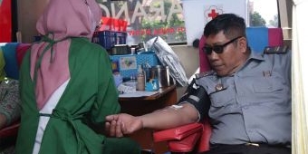 Peringati Hari Pengayoman ke-79, Klinik Pratama Lapas Kediri Gelar Donor Darah