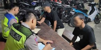 Razia Balap Liar di Ring Road Mojoagung Jombang, Puluhan Motor Ditilang