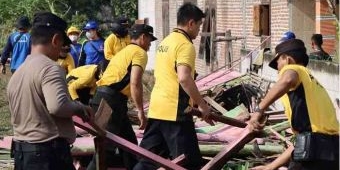 Puting Beliung Terjang Saradan, TNI, Polri, dan Warga Gotong Royong Bantu Korban