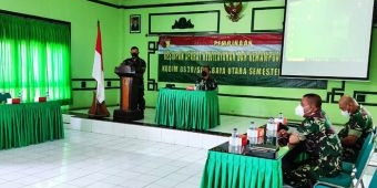 ​Kasiter Kasrem 084/BJ Beri Pembekalan di Kodim Surabaya Utara