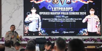 Kapolres Mojokerto Kota Pimpin Latpraops Jelang Tahapan Pilkada Serentak 2024