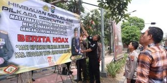 Kampanyekan Pilkada Damai, Polresta Sidoarjo Sebar Imbauan Anti-Hoaks